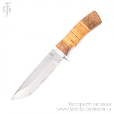 Нож Тигр (сталь 95х18 кованая) рукоять береста. &mdash; Фабрика Баринова
