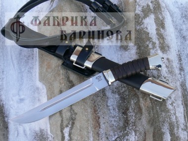 Нож Пластунский/ сталь 95х18/ г/л. мельхиор. &mdash; Фабрика Баринова