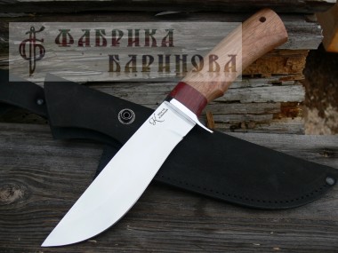 Нож Южный-1 (сталь 95х18 кованая) рукоять дерево сапели &mdash; Фабрика Баринова