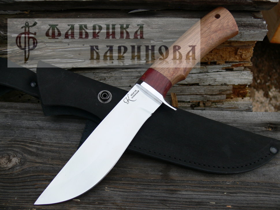Нож Южный-1 (сталь 95х18 кованая) рукоять дерево сапели фото 1 &mdash; Фабрика Баринова