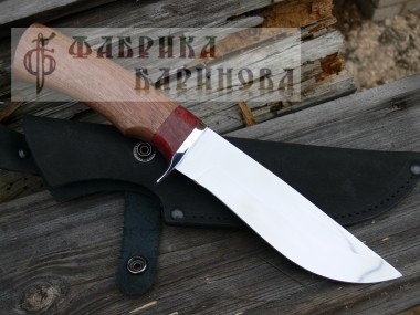 Нож Южный-1 (сталь 95х18 кованая) рукоять дерево сапели &mdash; Фабрика Баринова