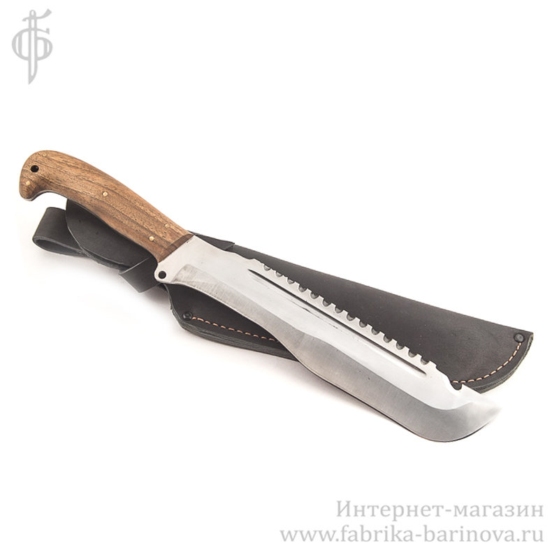Мачете Вепрь (сталь 95Х18 кованая) рукоять орех. фото 1 &mdash; Фабрика Баринова
