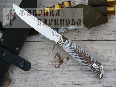 Нож Финка НКВД, сталь Х12МФ, акрил-шишка, х/л. &mdash; Фабрика Баринова