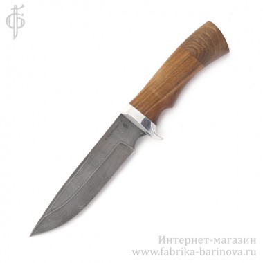 Нож Тигр (сталь дамаск) рукоять орех. &mdash; Фабрика Баринова