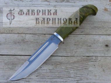 Нож Сокол-2 (Пуукко), сталь Д2, зеленый. &mdash; Фабрика Баринова