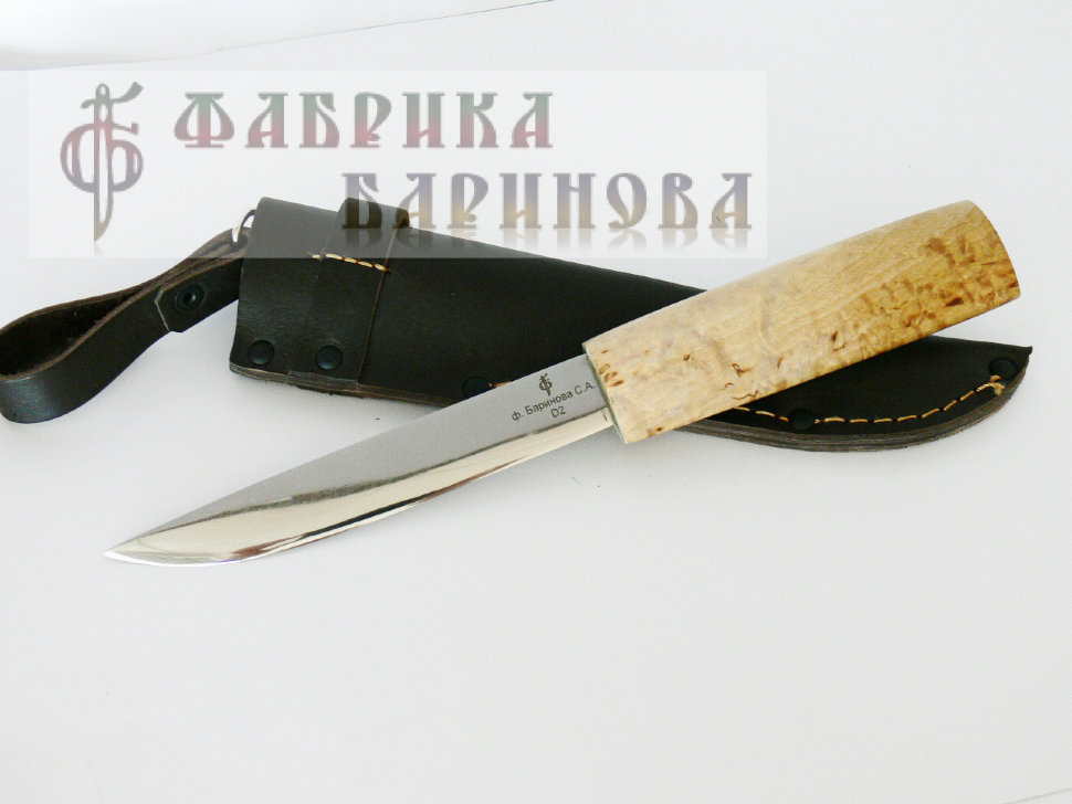 Нож Северный (сталь D2), рукоять карельская береза. фото 1 &mdash; Фабрика Баринова