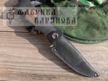 Нож Омуль-2, сталь 95х18, рукоять орех &mdash; Фабрика Баринова