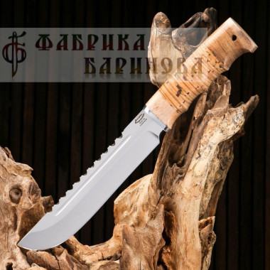 Мачете малая Зубр, ст. 65х13, береста &mdash; Фабрика Баринова