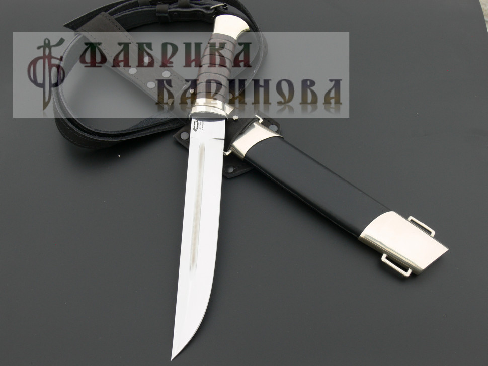 Нож Пластунский/ сталь Х12МФ/ г/л. мельхиор фото 1 &mdash; Фабрика Баринова