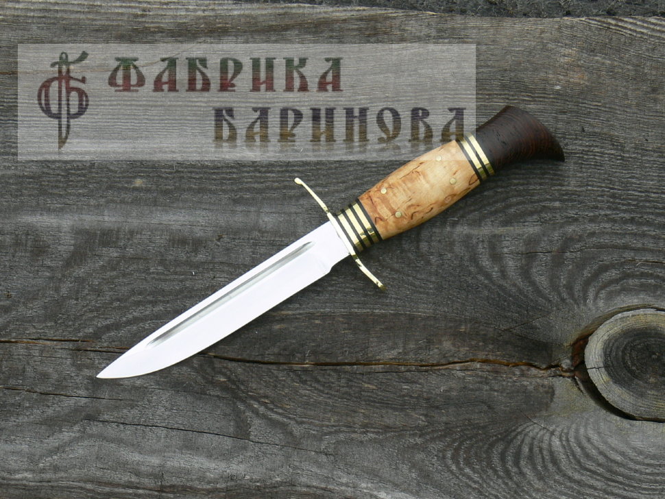 Нож Финка НКВД-1 (сталь 95х18) рукоять карел. береза. фото 1 &mdash; Фабрика Баринова