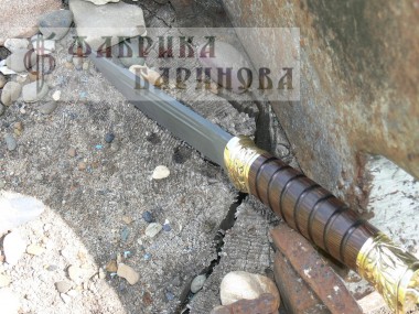 Нож Витязь-2 (сталь Х12МФ) венге, латунь. &mdash; Фабрика Баринова