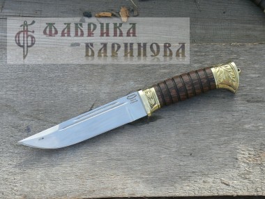 Нож Витязь-2, сталь 95х18, венге, латунь. &mdash; Фабрика Баринова