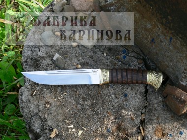 Нож Витязь-2, сталь 95х18, венге, латунь. &mdash; Фабрика Баринова