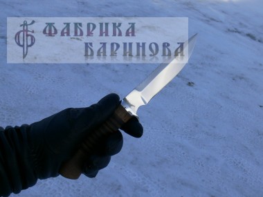 Нож Ерш (сталь 95х18), рукоять береста. &mdash; Фабрика Баринова