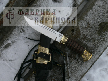 Нож Витязь-2 / 95х18 / х/л.латунь / в ножнах &mdash; Фабрика Баринова